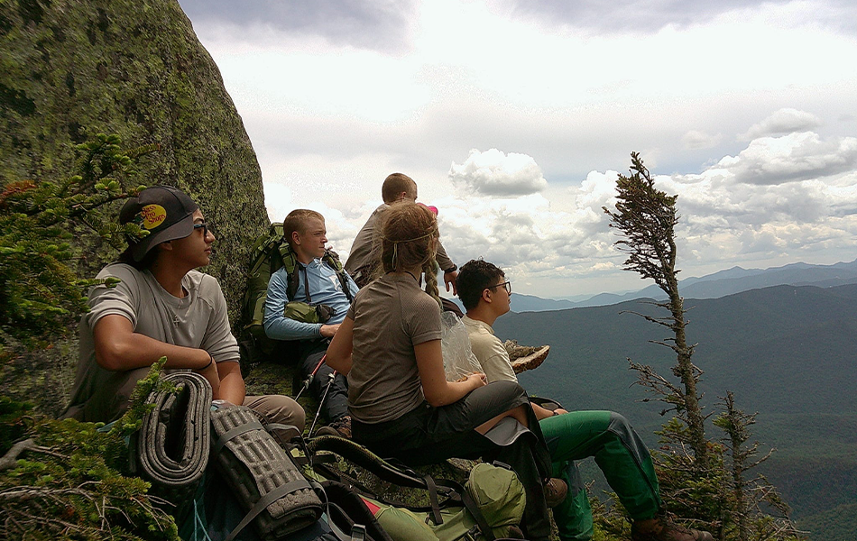 Eastside students on a mountain top