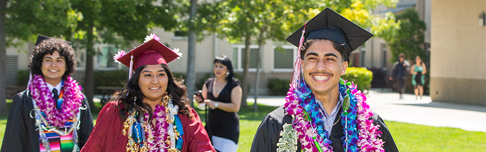 Students processing on graduation day